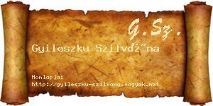 Gyileszku Szilvána névjegykártya