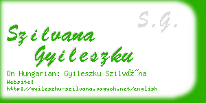 szilvana gyileszku business card
